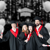 Aperturee - Silver Glitter Balloon Black Grad Backdrop For Photo